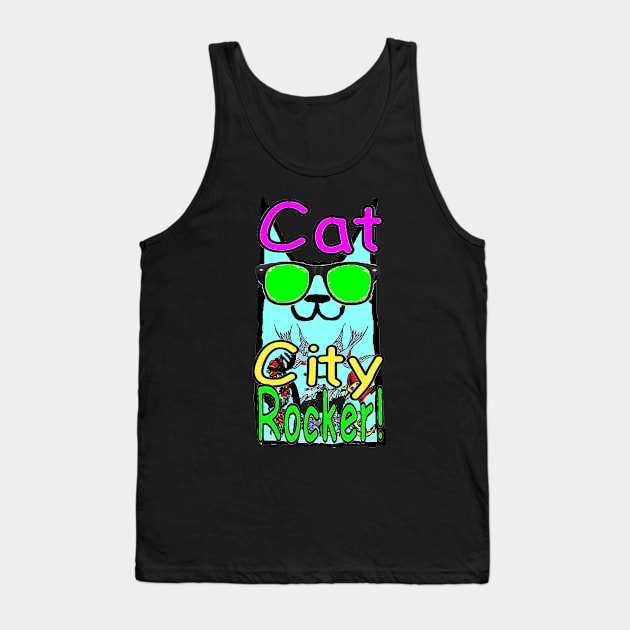 clash cat city Rocker 1977 Tank Top by LowEndGraphics